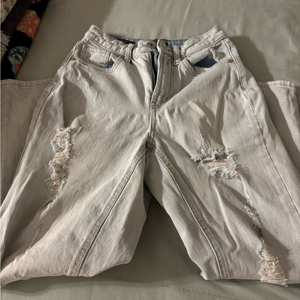 Distressed Light Wash Jeans